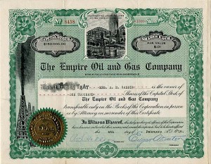 Empire Oil and Gas Co. - Stock Certificate